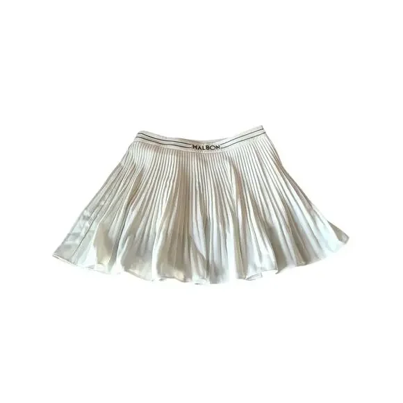 Malbon Valentina Pleated Golf Skirt Ivory Size 8 NWT - Picture 4 of 10